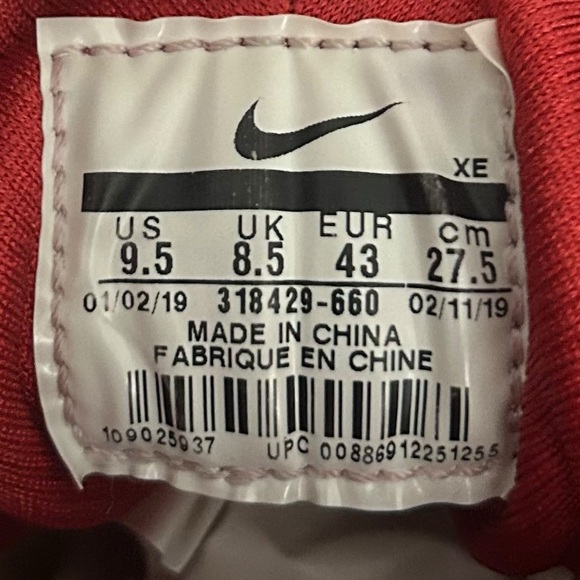 Nike Men’s Air Huarache Run 318429-660 Red Sneakers Size 9.5 - Picture 12 of 12